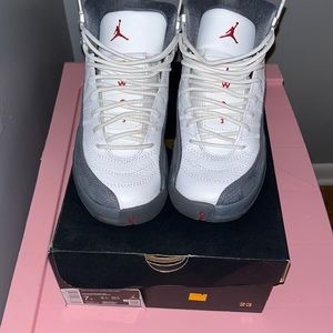 Jordan 12 Retro White Dark Grey (GS)